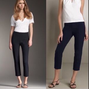 Piazza Sempione Tuxedo Audrey Pants Black Ponte Knit Excellent Made in Italy 40